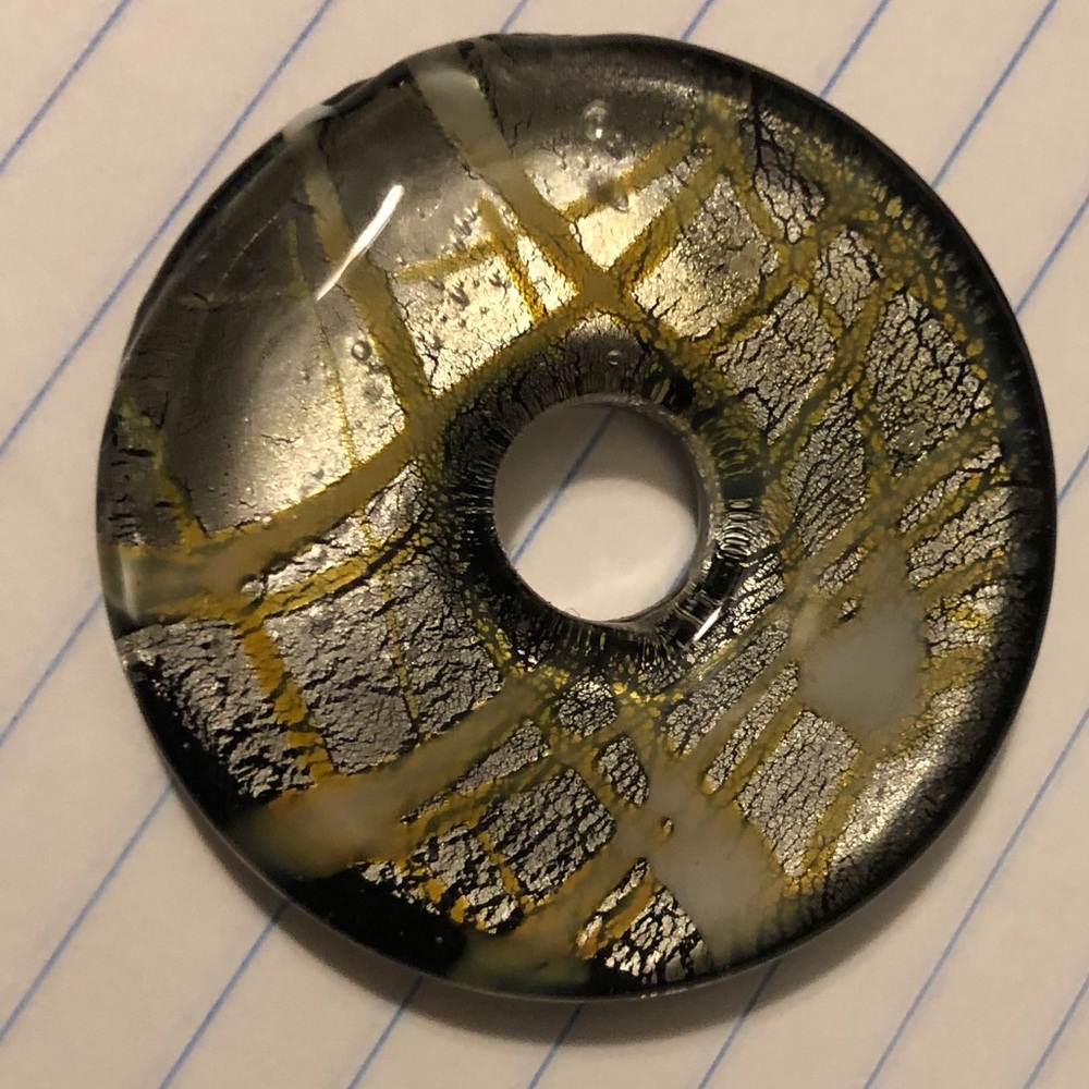 Lamp work glass pendant